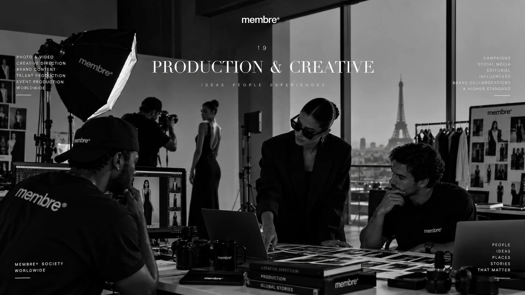 Production, photographie et direction artistique — MEMBRE® Society