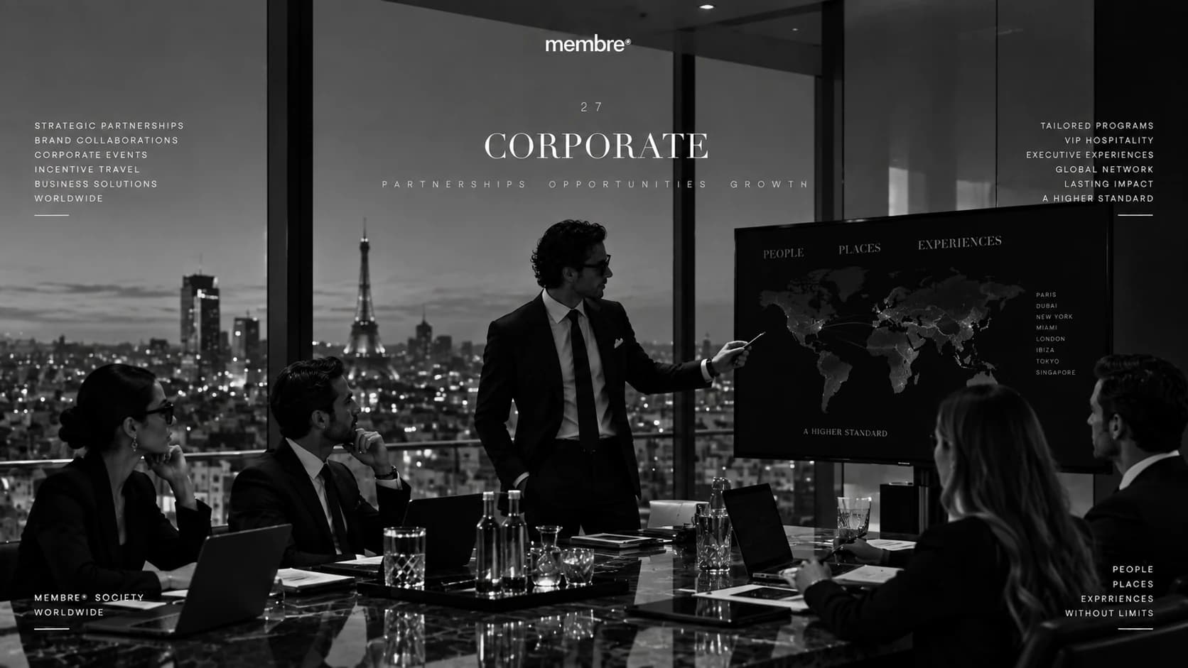 Corporate hospitality et événements d’entreprise — MEMBRE® Society