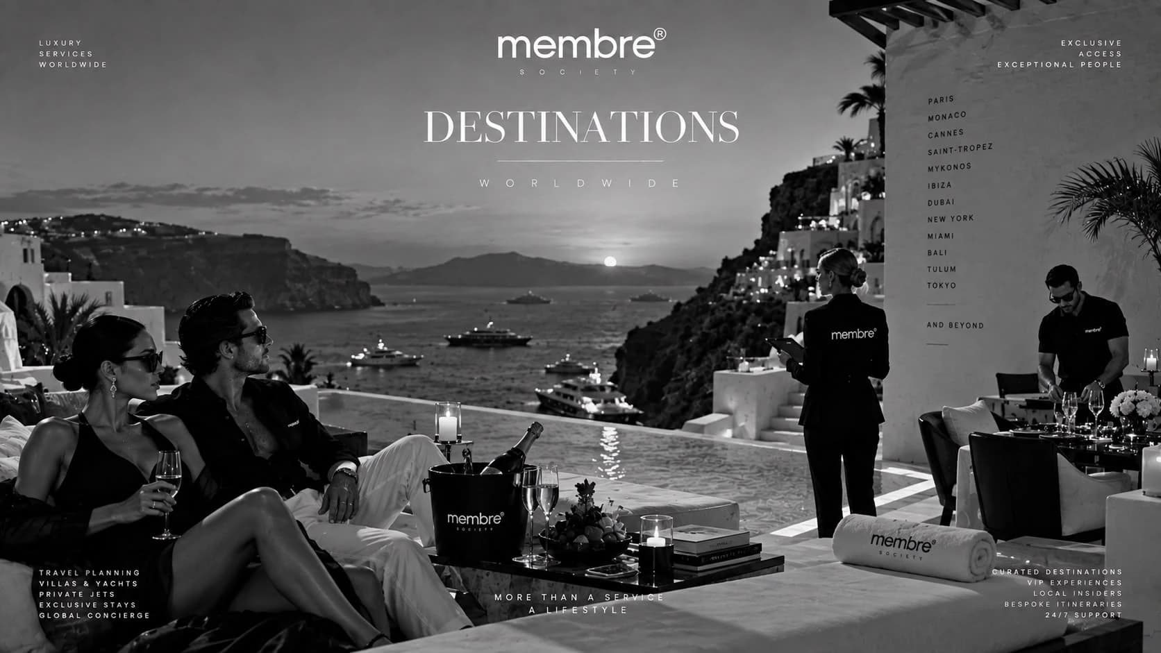 Destination de luxe internationale — MEMBRE® Society