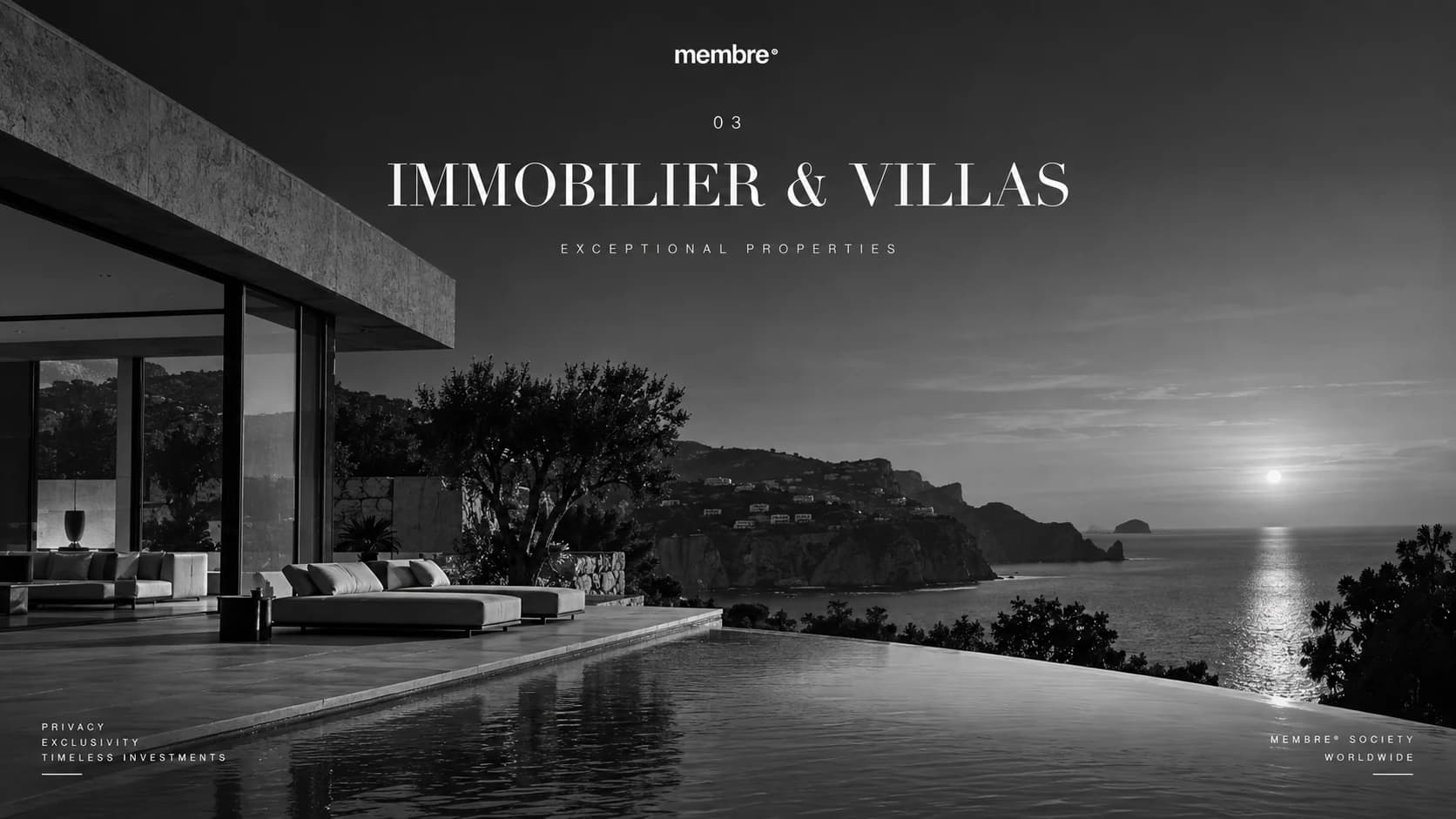 Villa d’exception avec piscine à débordement — MEMBRE® Society