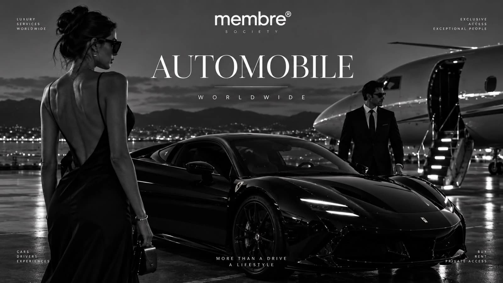 Automobile de luxe et service de mobilité privée — MEMBRE® Society