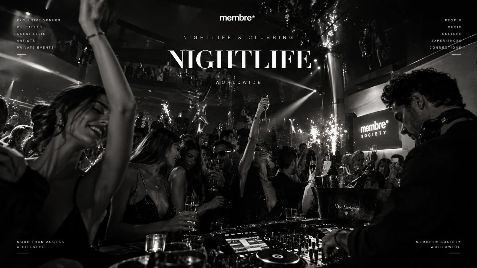 Nightlife premium, clubs et tables VIP — MEMBRE® Society